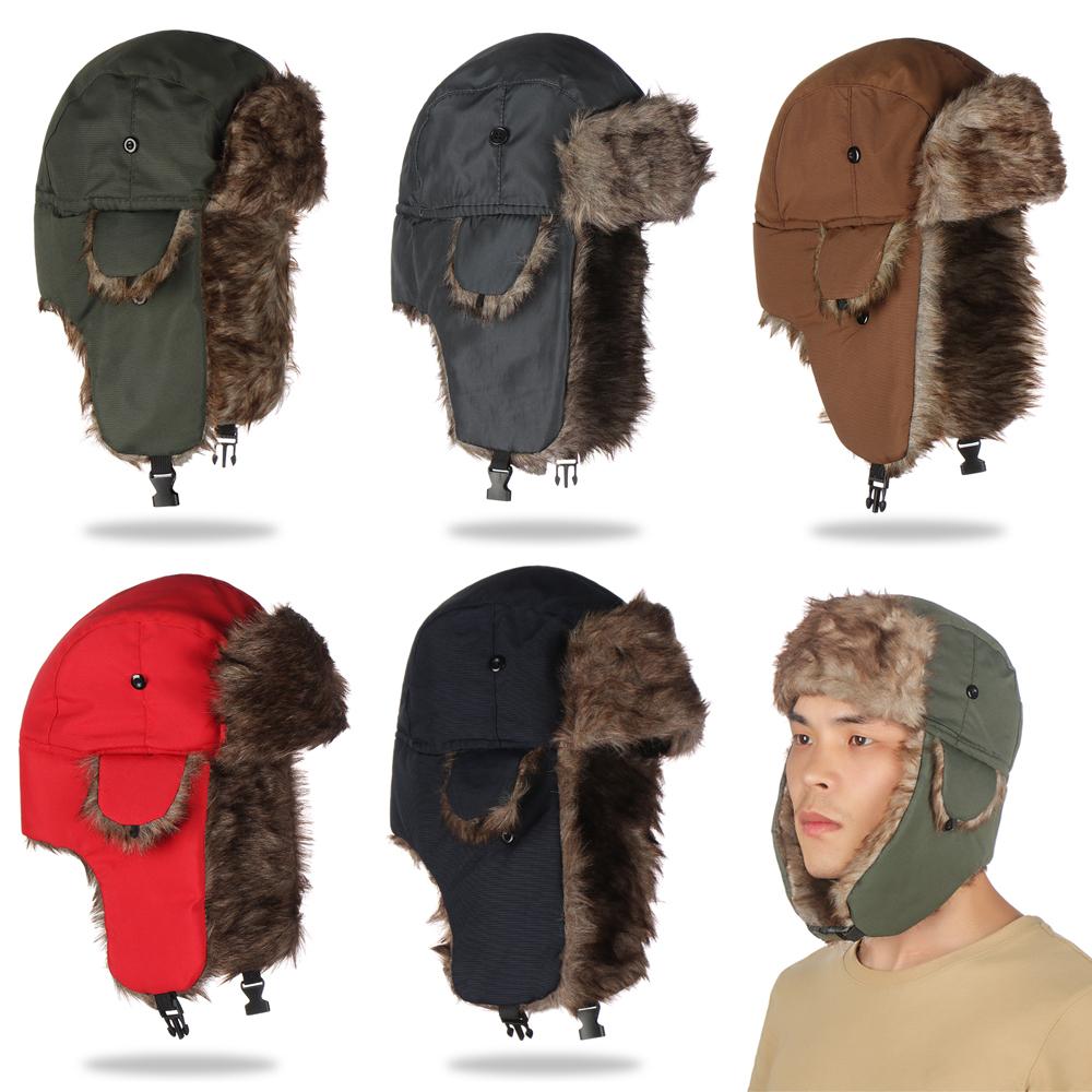 Trapper Hat Ear Flap - Warm Winter Fur Earflap Ski Hat