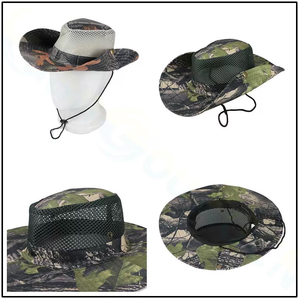 Boonie Hat Tactical - Military Boonie Hat Summer Leaf Camo
