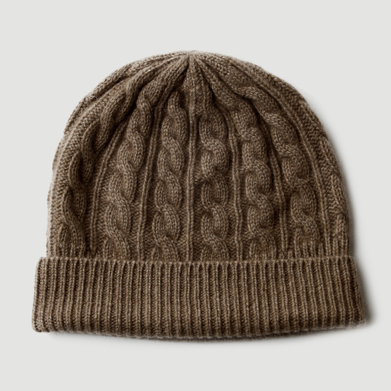 100% Pure Cashmere Knit Beanie - огляд і ціна Beanie Cuffed Knit