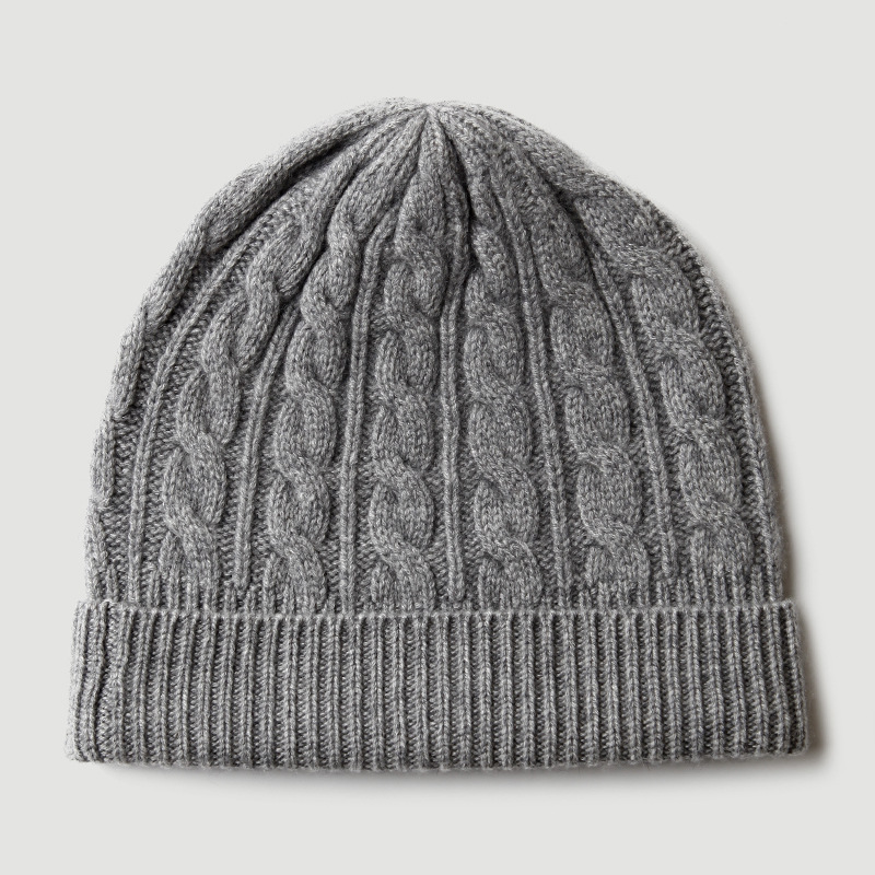 100% Pure Cashmere Knit Beanie - огляд і ціна Beanie Cuffed Knit