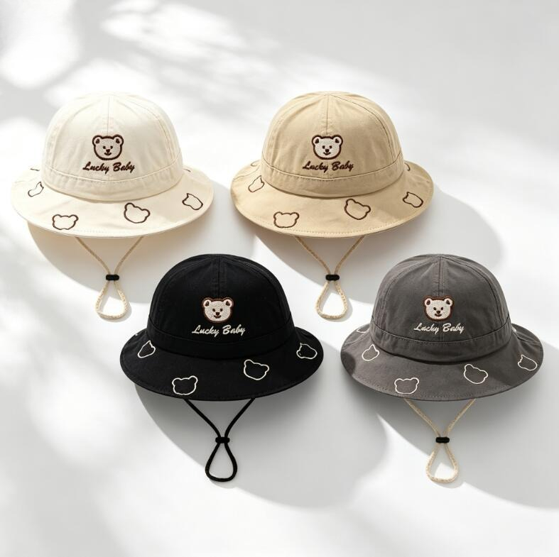 2026 Cute Cartoon Bear Baby Bu - огляд і ціна Bucket Hat Cotton