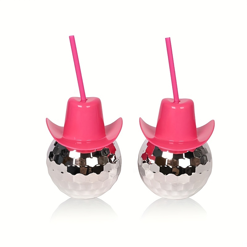 Disco Ball Cowboy Hat Tumbler  - огляд і ціна Cowboy Hat Straw