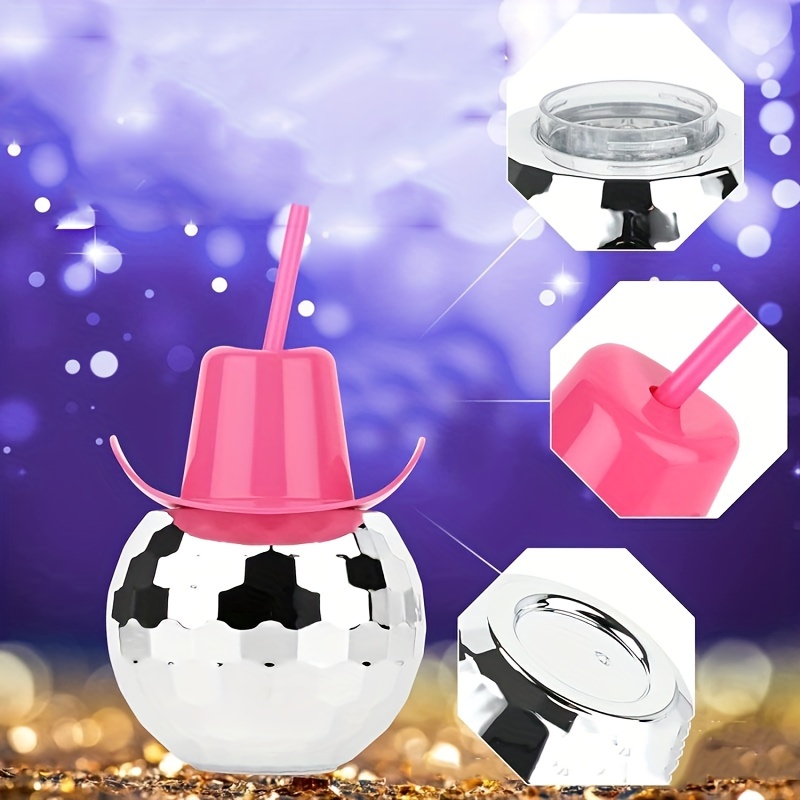 Disco Ball Cowboy Hat Tumbler  - огляд і ціна Cowboy Hat Straw