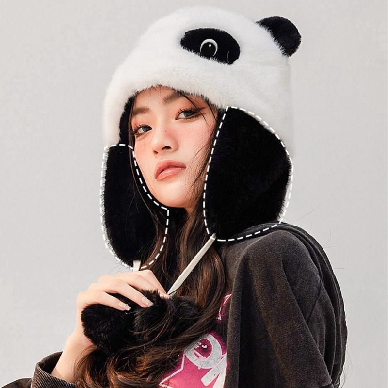 Panda Ear Hat Panda Earflap Ha - огляд і ціна Trapper Hat Ear Flap