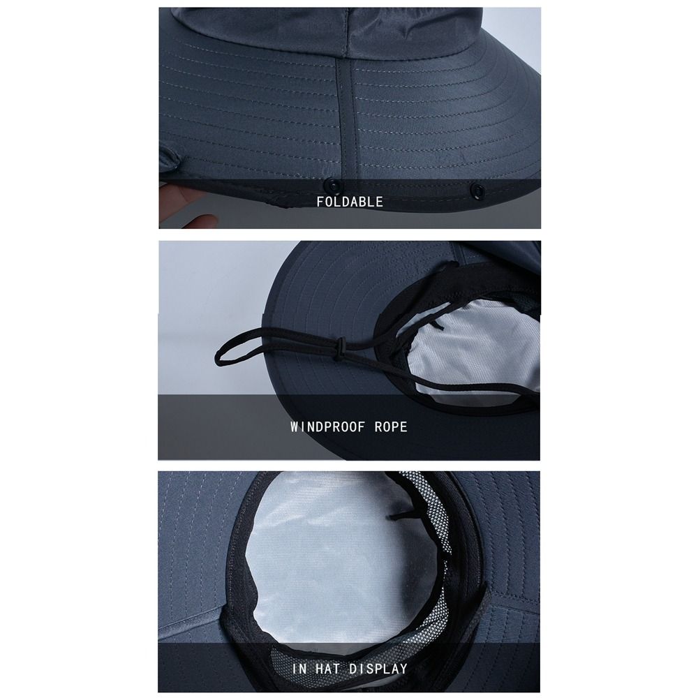 Simple Cloth Men Sun Hat Neck  - огляд і ціна Bucket Hat Cotton