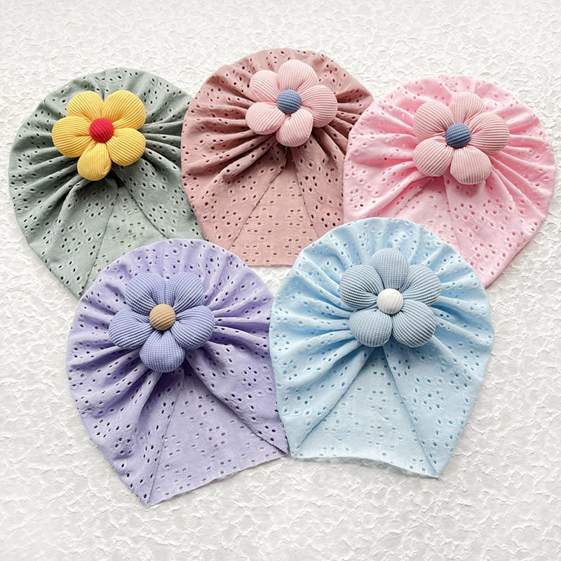 3D Flower Baby Turban Cap Summ - огляд і ціна Dad Hat Cotton