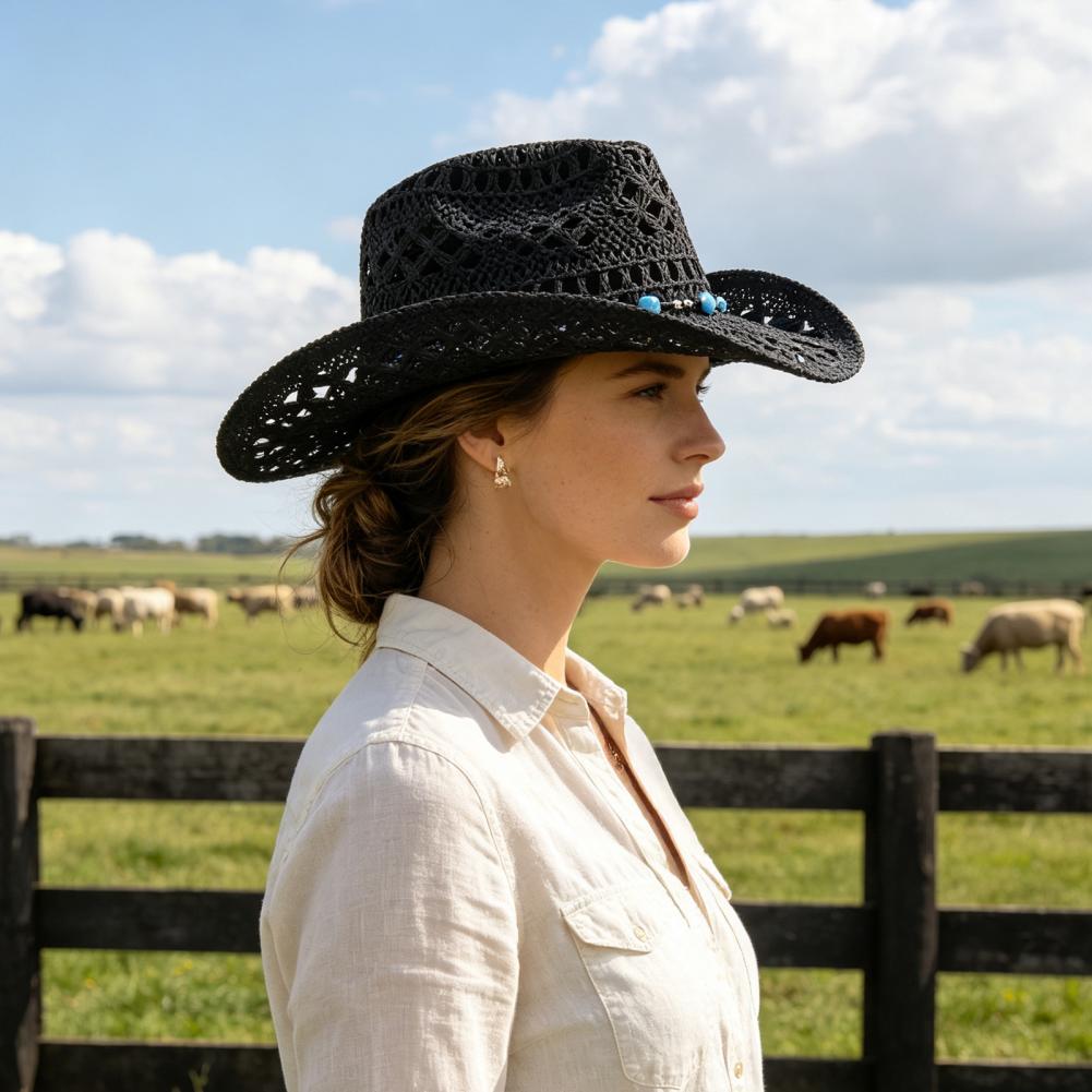 Wide Brim Cowboy Hat Western S - огляд і ціна Cowboy Hat Straw