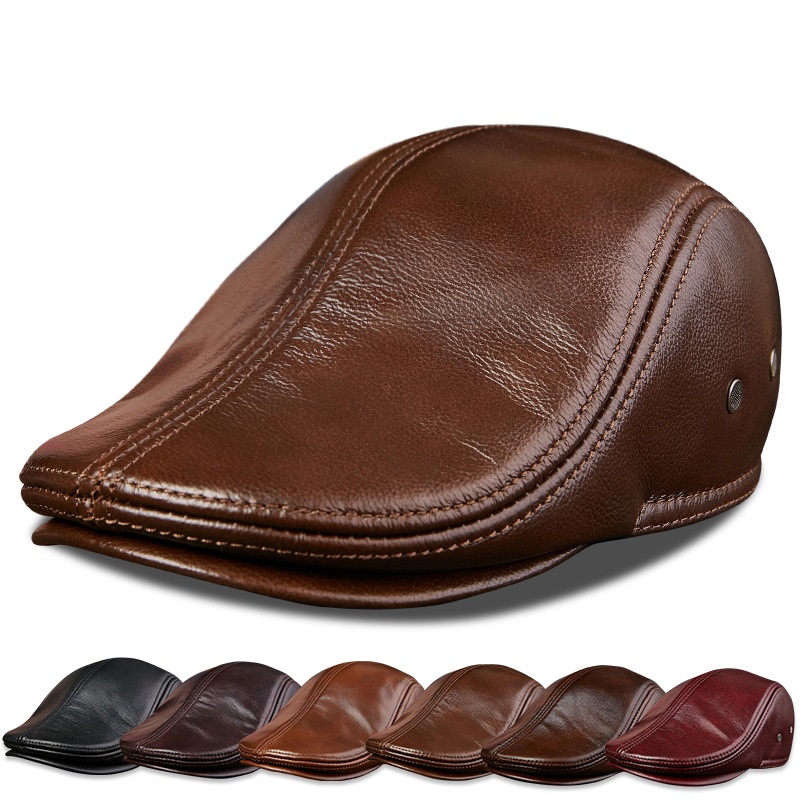 Genuine Cowhide Leather Men Be - огляд і ціна Baseball Cap Structured