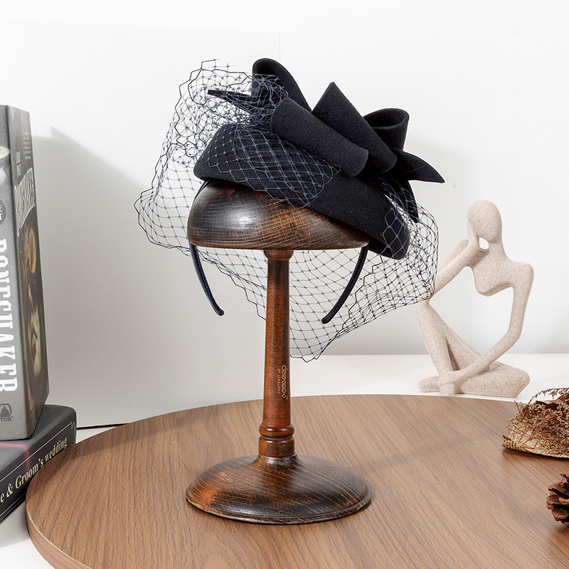 French Black Beret Fascinator  - огляд і ціна Beret French Wool