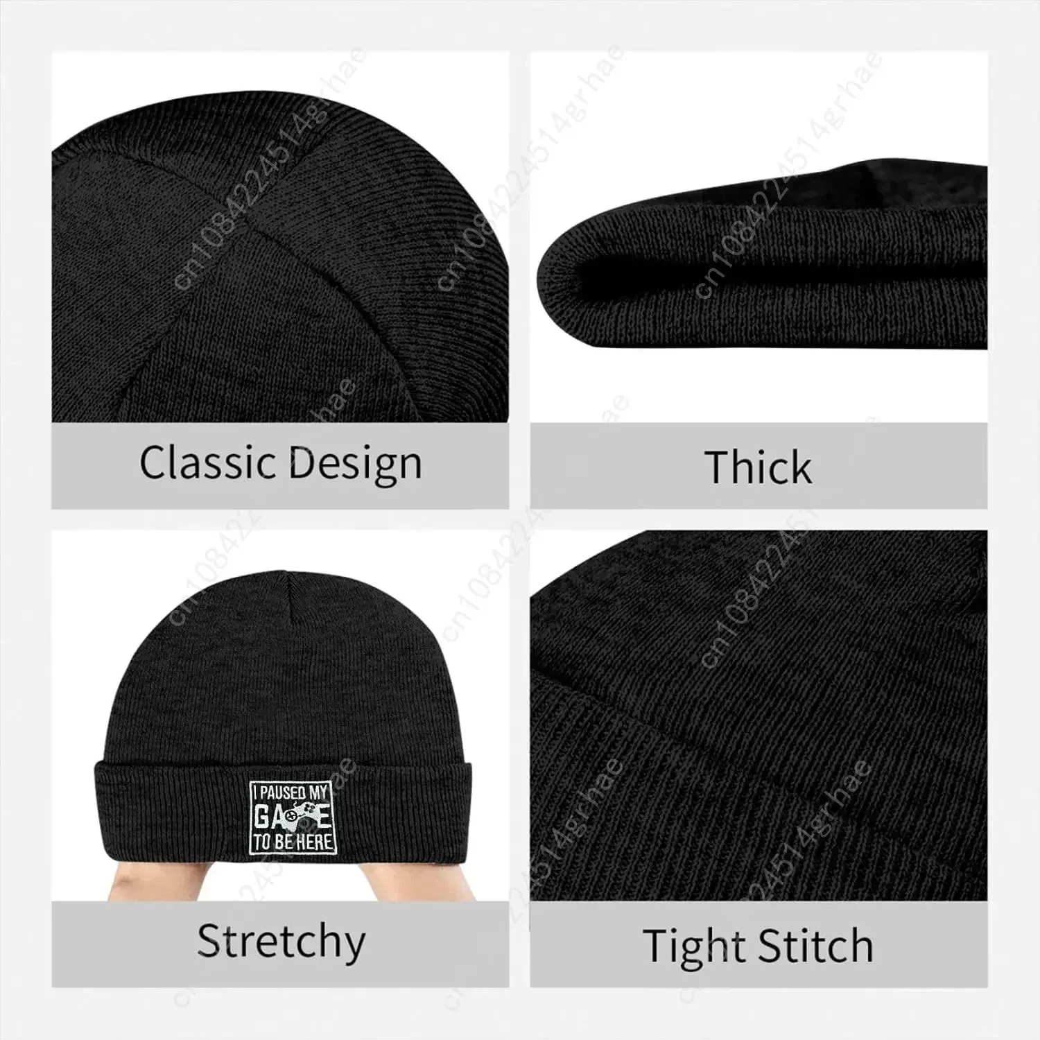 Fish Embroidery Beanie Hat Win - огляд і ціна Beanie Cuffed Knit
