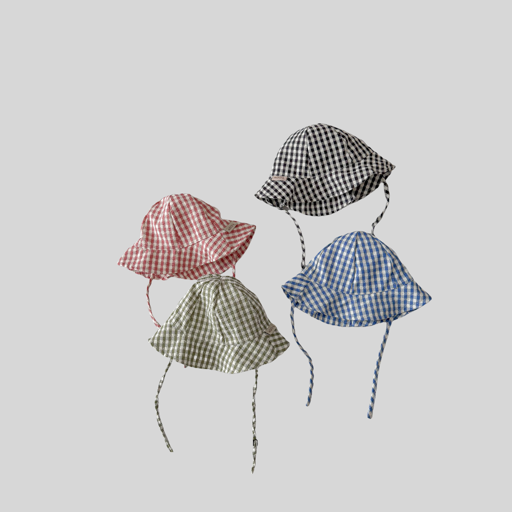 Ins Style Plaid Baby Bucket Ha - огляд і ціна Sun Hat Wide Brim