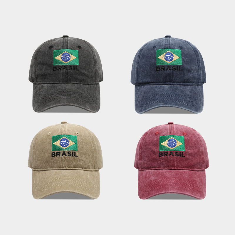 Vintage Brazil Flag BRASIL Let - огляд і ціна Dad Hat Cotton