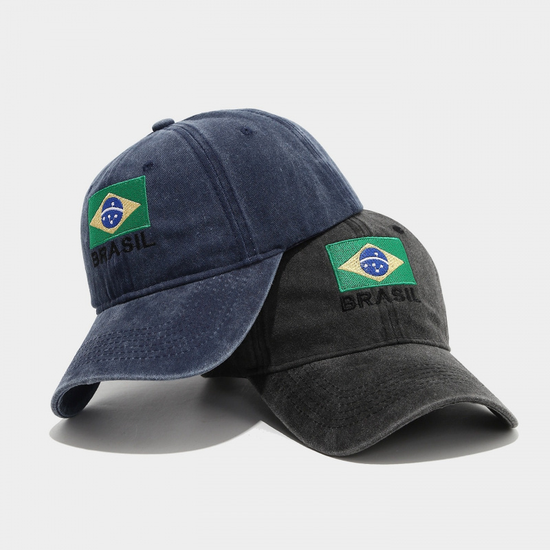 Vintage Brazil Flag BRASIL Let - огляд і ціна Dad Hat Cotton